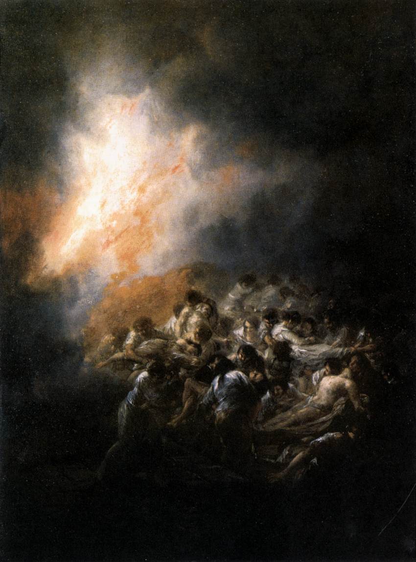 Francisco de Goya, Fuego en la Noche, 1793-94, oleo. 